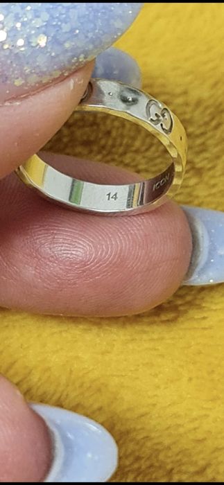 Inel aur alb   18 kt gucci