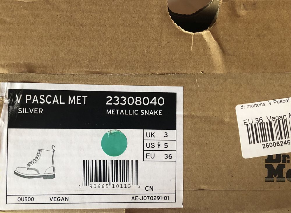 НОВИ Dr. Martens 1460 Pascal Vegan ОРИГИНАЛНИ дамски кубинки 36/23см