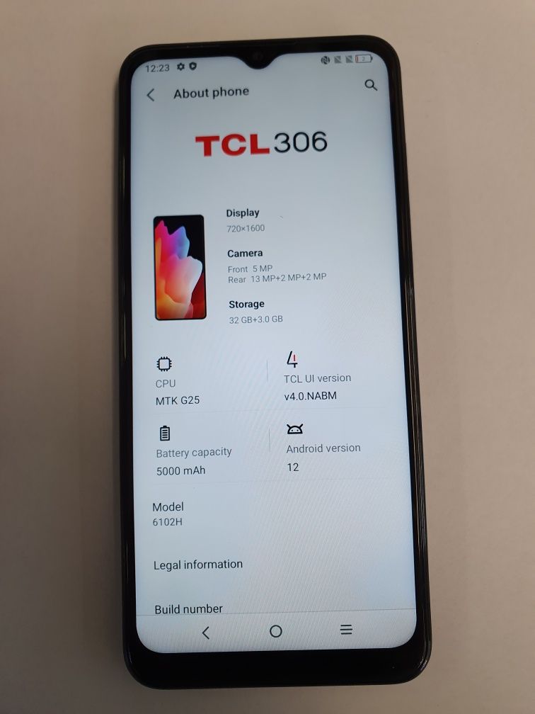 TCL 306 32/3GB NOU•Amanet Lazar Crangasi•42734