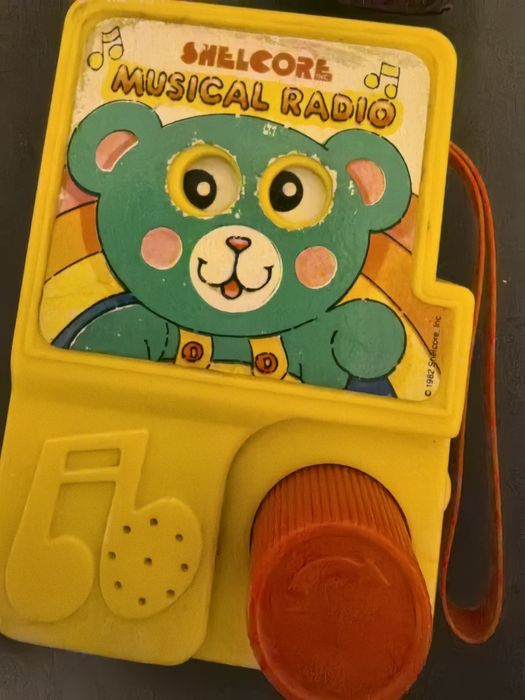 Radio muzical 1990 Vintage Shelcore jucărie stare bună