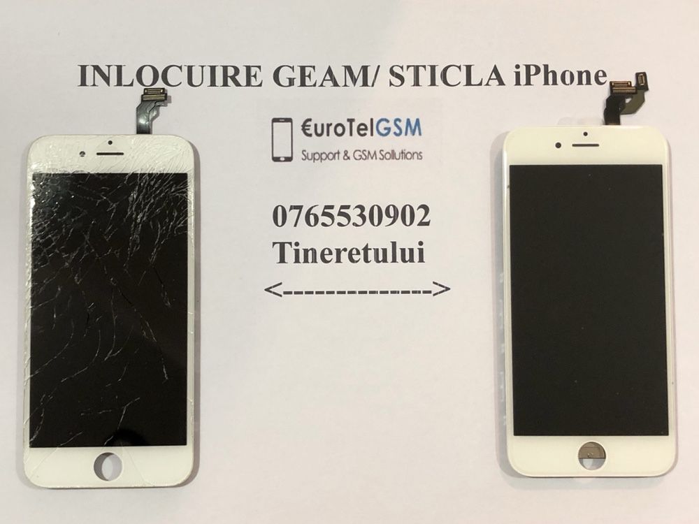 Schimbare Geam  iPhone 6 100 lei PROMO