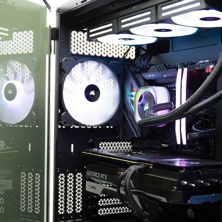 Компютър PcCom iCUE, Intel® i7-13700KF, 32GB DDR5, 2TB SSD, RTX 4080