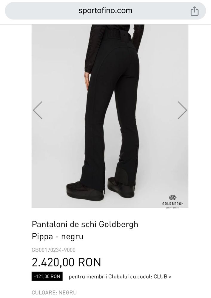 Pantaloni  Schi Goldbergh 34 36 38 40