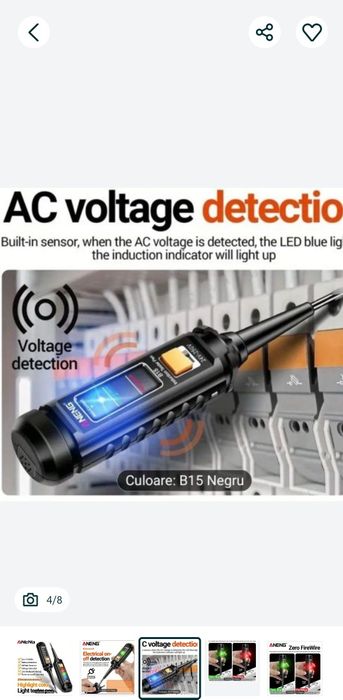 Creion de tensiune Aneng, ABS, 220-250