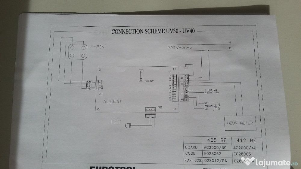 Dispozitiv de sterilizare a apei cu lampa de ultraviolete