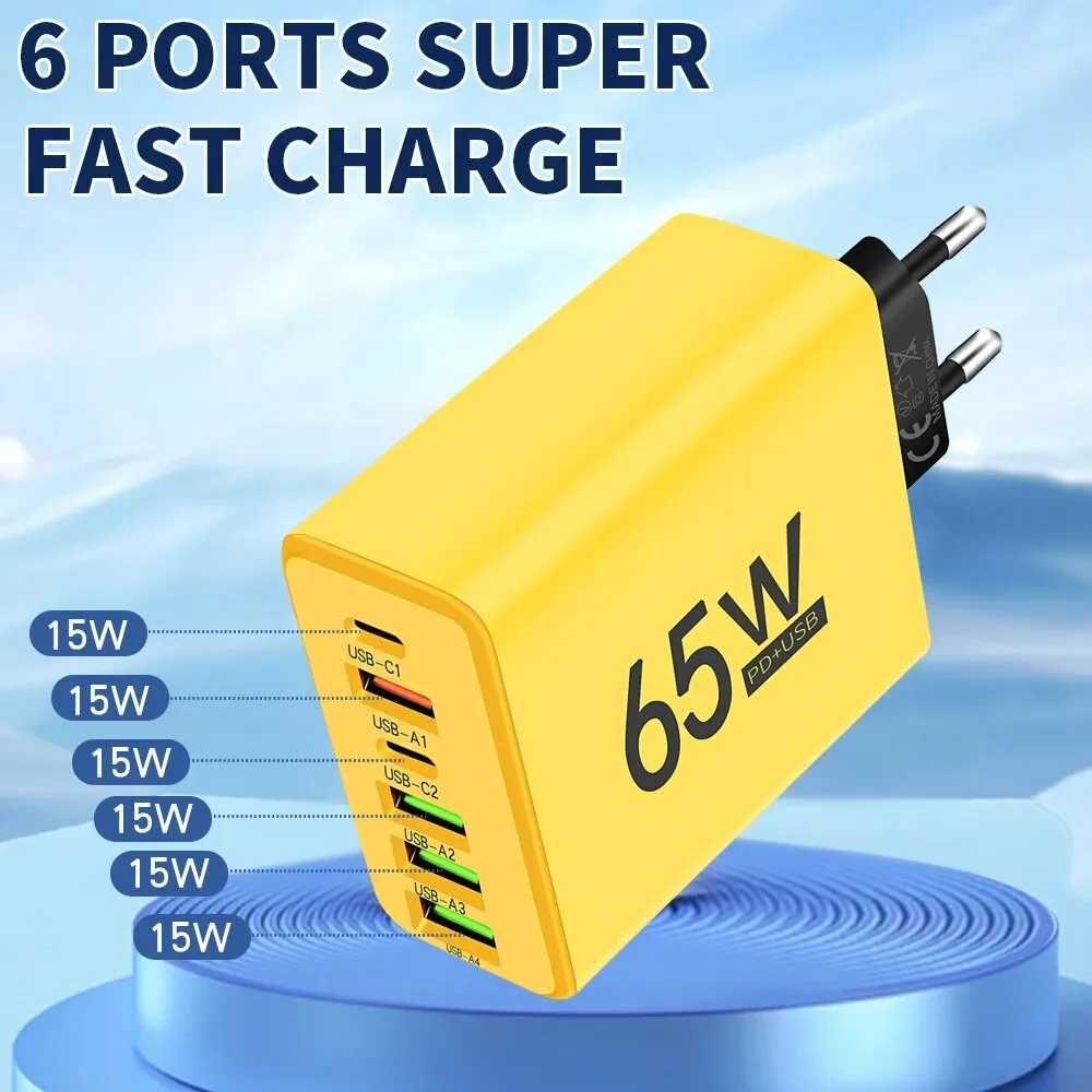 Три вида бързи зарядни за телефони с USB-A,C,PD Samsung,Xiaomi Apple