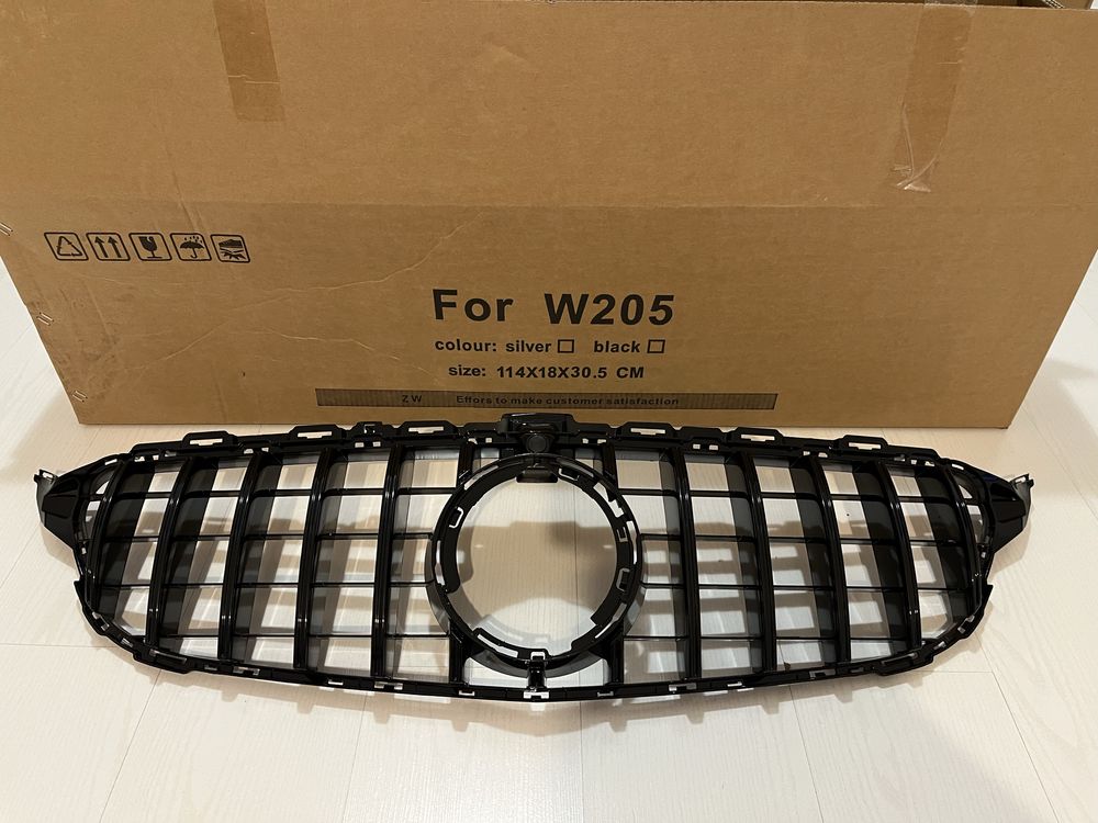 Grila Compatibila Mercedes C-Class w205 2018-2020 Negru Lucios