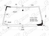 Стекло лобовое в клей TOYOTA LAND CRUISER PRADO 3 / 5D / LEXUS GX470 0