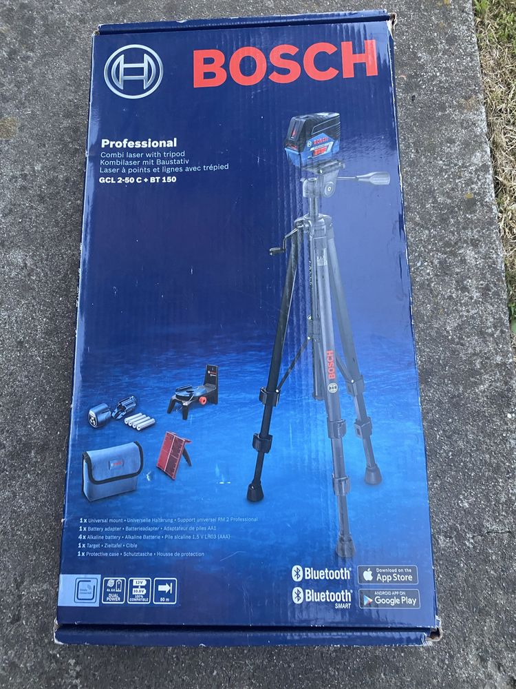 laser combinat Bosch Professional GCL 2-50 C cu trepied BT 150.