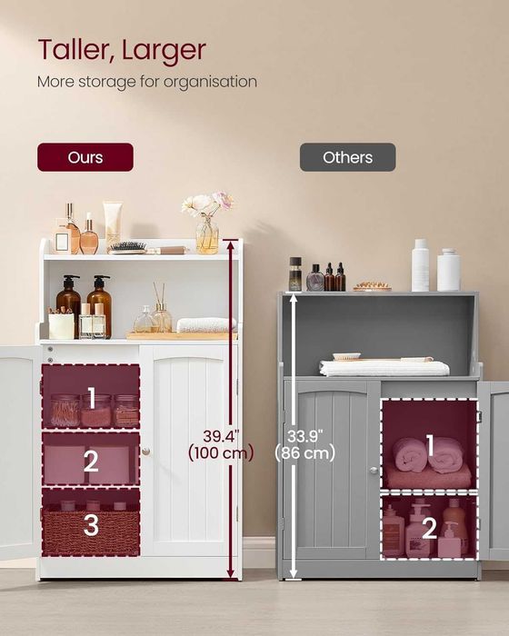 Шкаф за баня в бяло