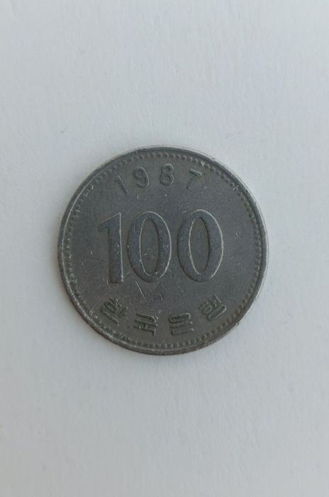 100 won 1987 yilliki qadimiy tanga