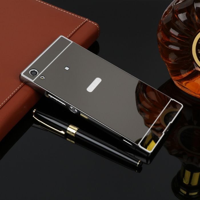 Husa / Bumper aluminiu + spate Oglinda pt. Sony Xperia X Compact , XA