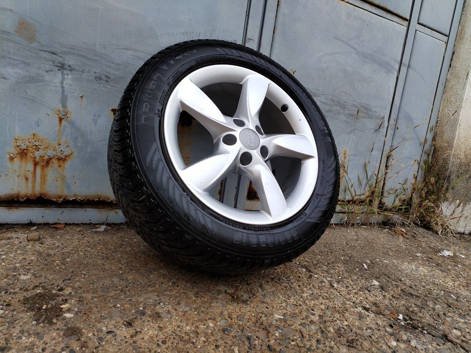 Jante Aluminiu 5x112 R17 66,5 Audi A6 C7+Anvelope Iarnă 225 55 R17