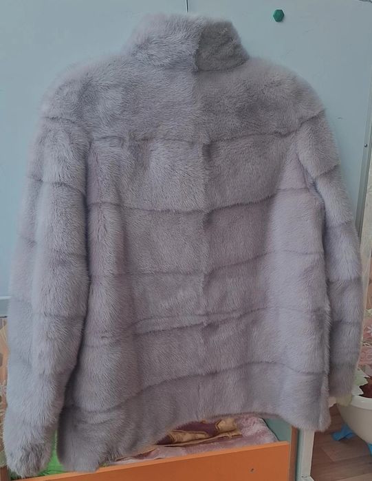 Шуба женская голубая норка