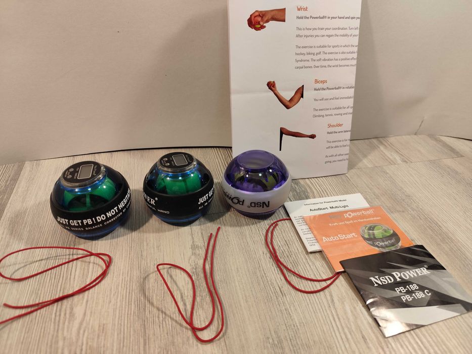Set 3x Aparat exercitii mana incheietura NSD Powerball