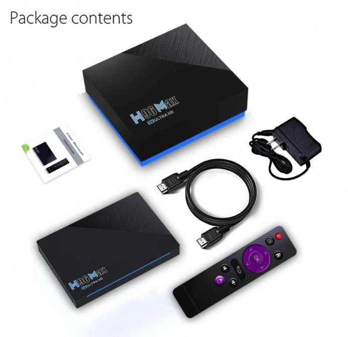 Конзола H96MAX 3D 8K H.265 Mali G52 RK3566 4GB Android 11 HDR10 TV BOX