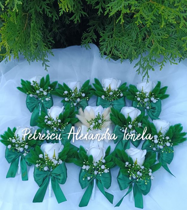 Cocarde de pus in piept pentru nunta