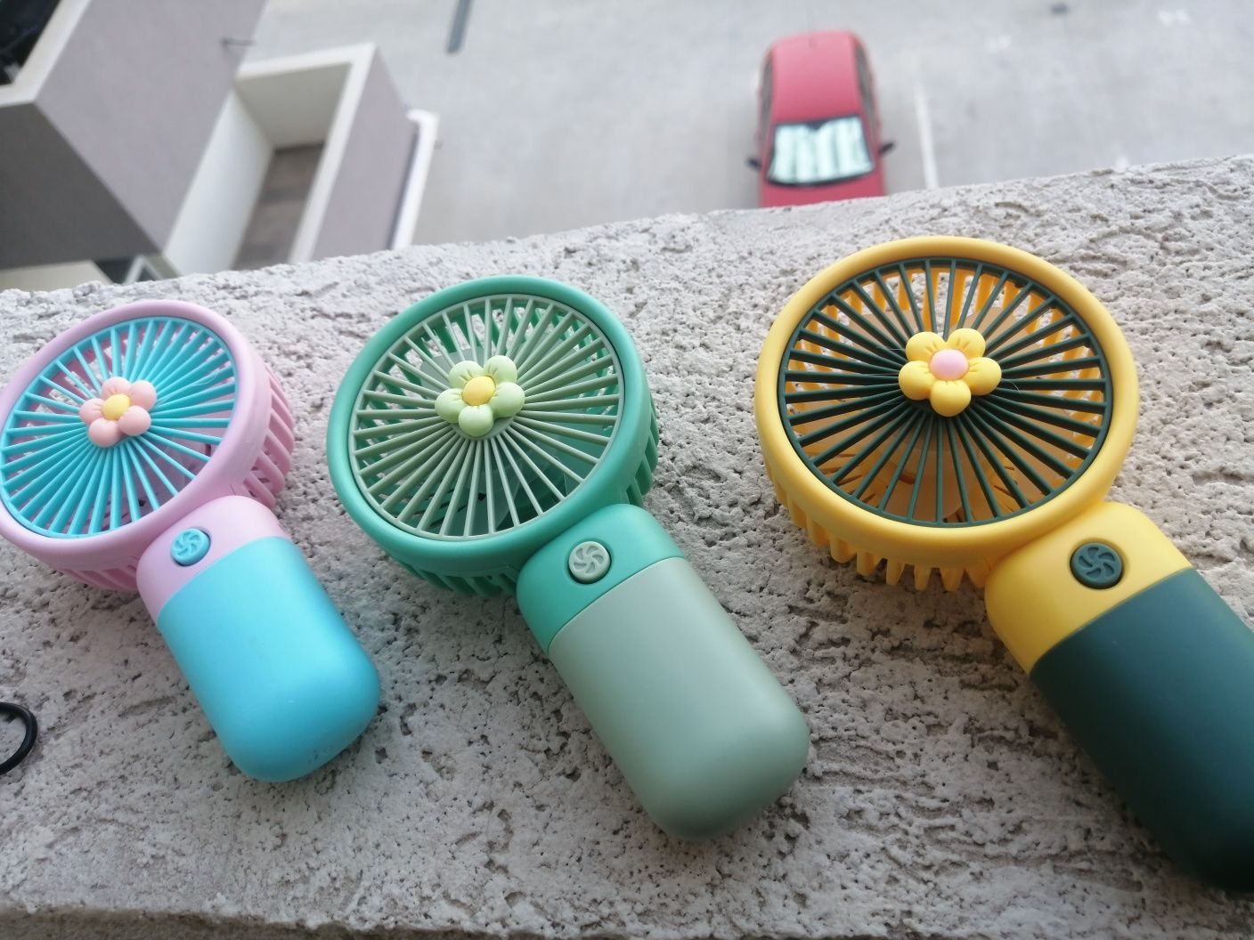 Set de 3 ventilatoare cu acumulator portabile pentru drumetii