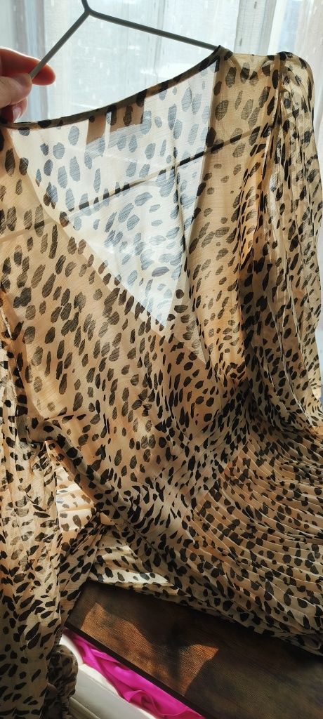 Rochie plisata leopard HM 34