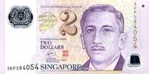 Bancnote SINGAPORE - 2+5+50 - circulate - stare buna
