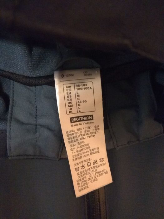 Мъжко непромокаемо яке 3 в 1 за трекинг пътувания travel500, -10°