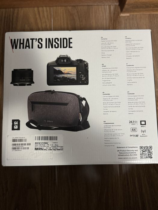 Canon eos r100 Travel Kit - aparat foto SIGILAT NOU