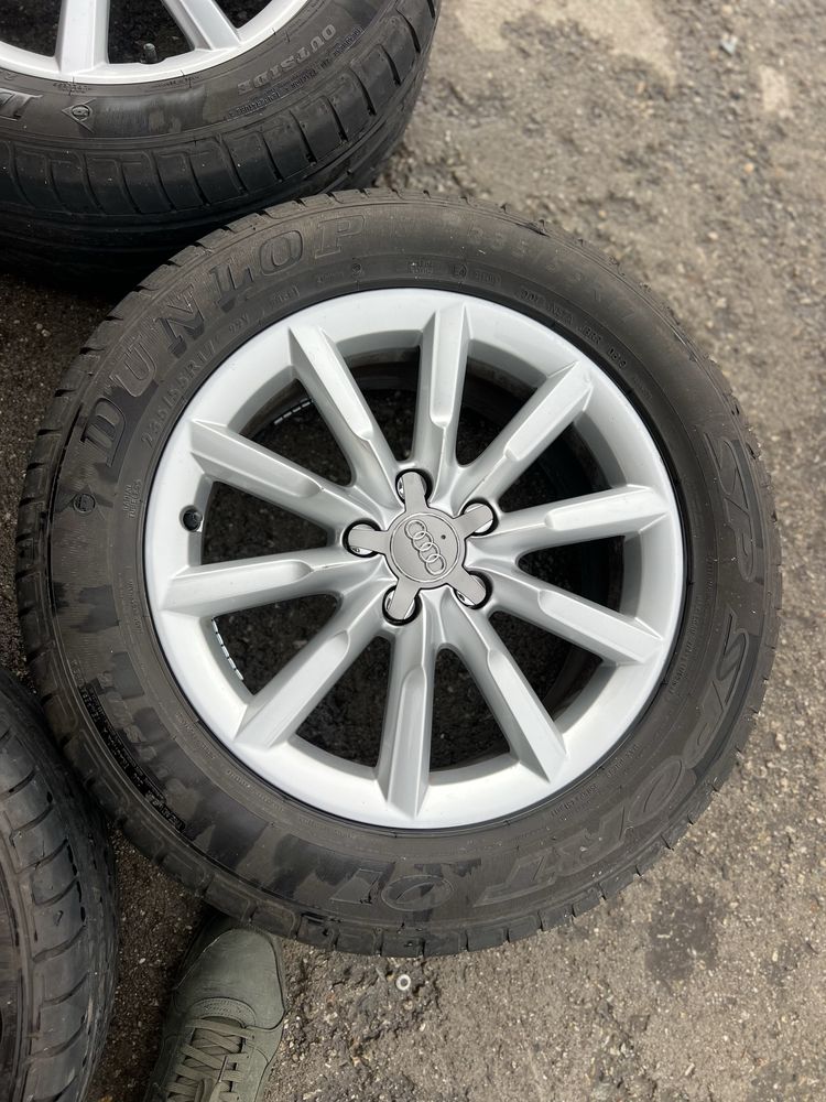Джанти с летни гуми 235/55/17 Dunlop DOT19 за AUDI Q3. С7.5мм грайфер.