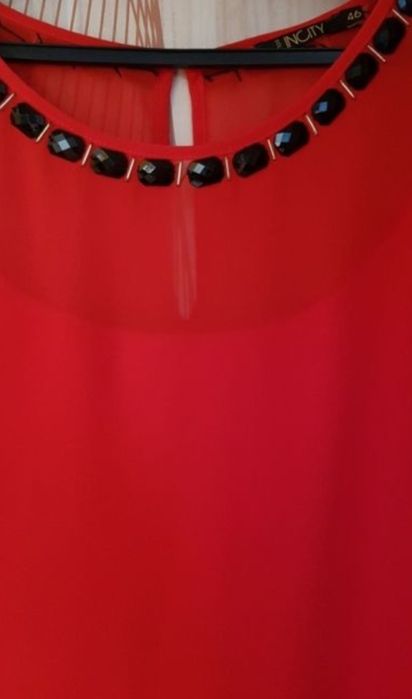 Новая шифоновая блузка с топиком размер М