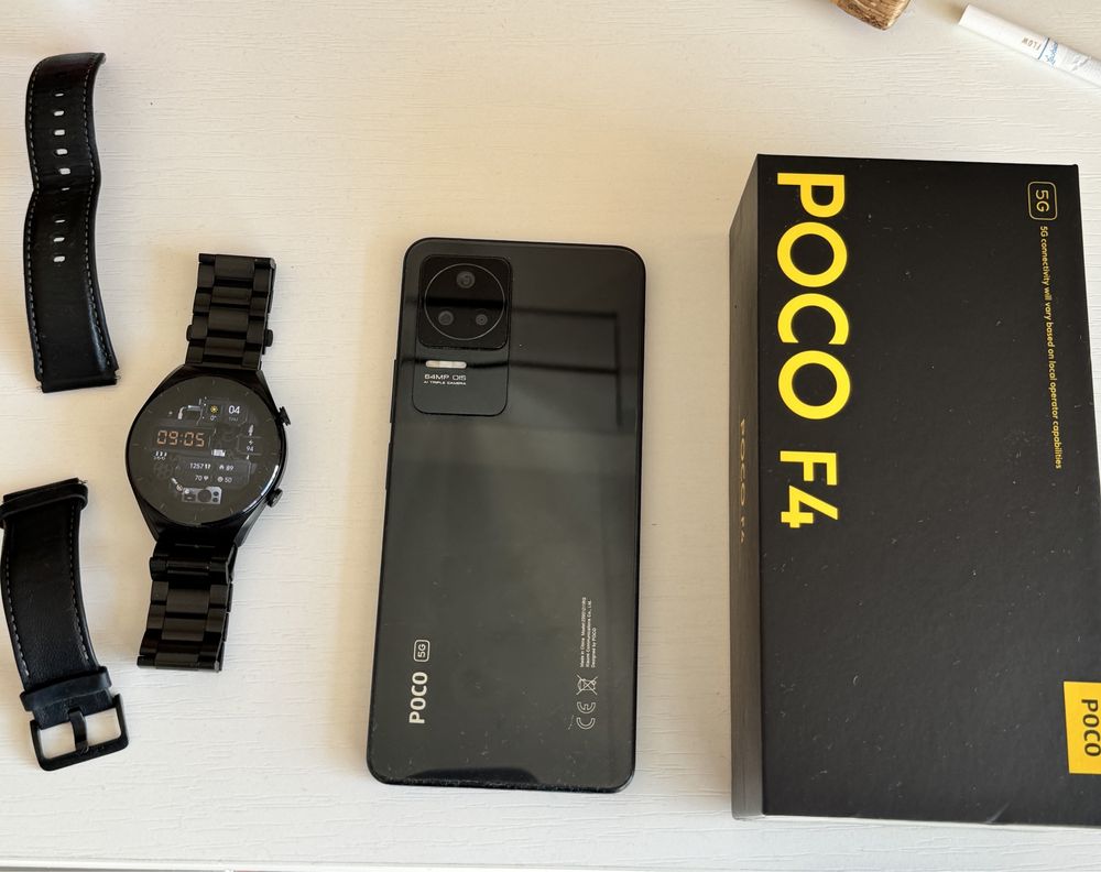 Xiaomi Poco F4 , 256 GB и Xiaomi S1 smartwatch