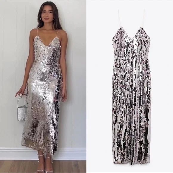 Платье ZARA с пайетками