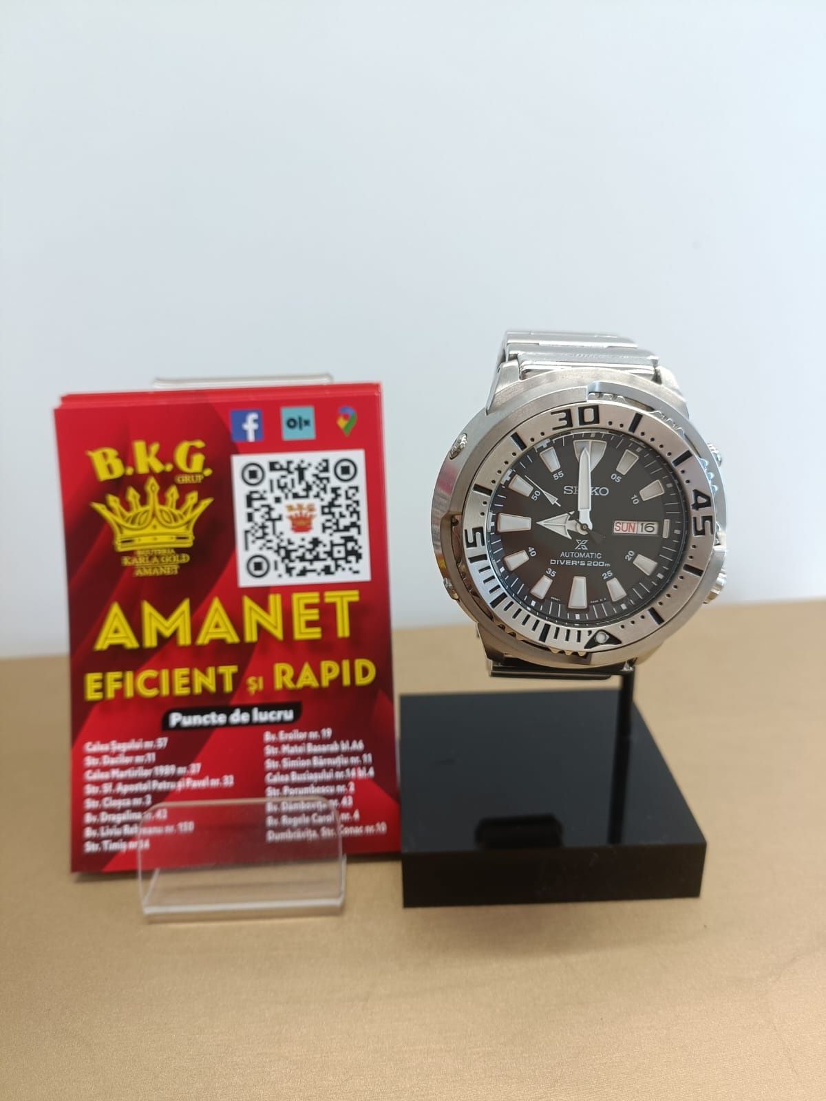Ceas Seiko Prospex Black Monster Amanet BKG