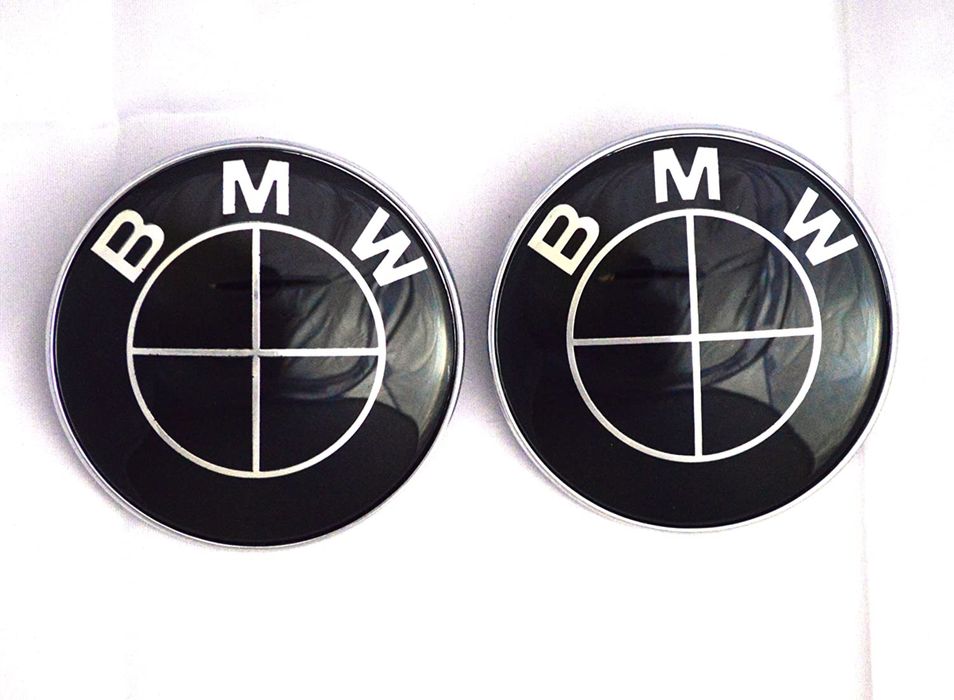 Emblema Logo Capota BMW E39 E46 E53 E60 E61 82mm full Neagra E30 E92