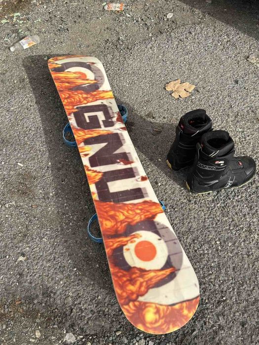 Сноуборд сет/ дъска, автомати и обувки/ Snowboard