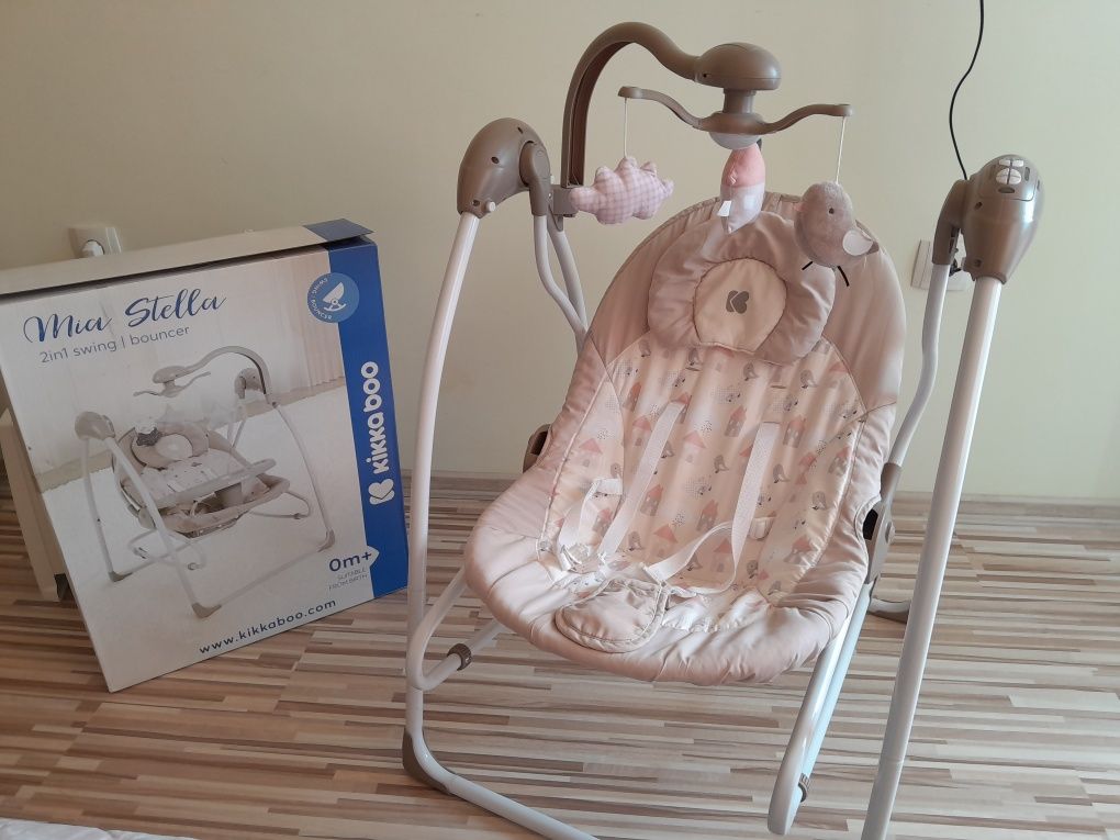 Бебешка - люлка шезлонг Kikka Boo Mia Stella Beige