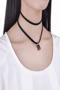 Choker Mystyle Fashion Black Duble Delux - Colier elegant pentru gat