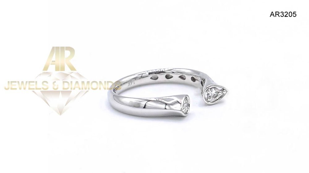 Inel Aur Alb cu Diamant model nou ARJEWELS(AR3205)