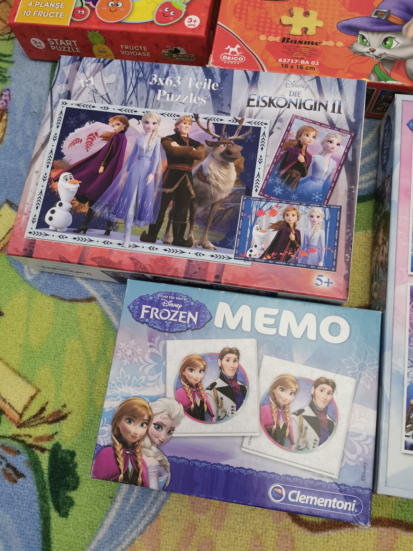 Puzzle povesti, memo, cuburi Frozen, puzzle