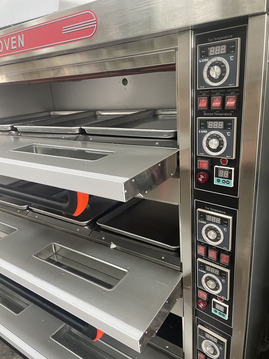 Газова фурна на 3 нива за 6 тави 60х40см