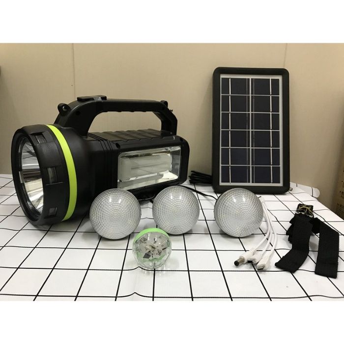 Lanterna panou solar 3 becuri incarcare telefon radio mp3 bluetooth