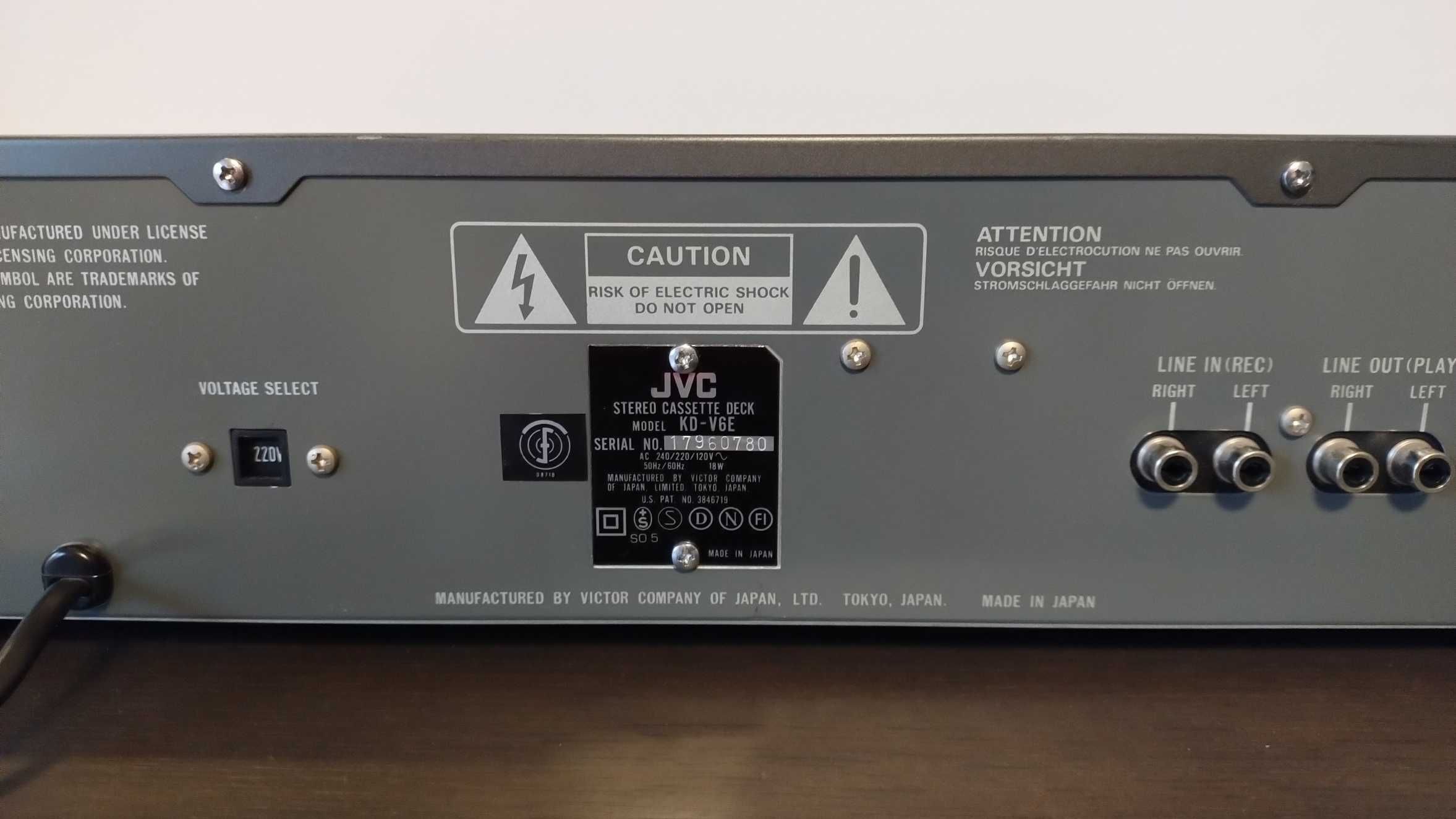 Casetofon deck JVC KD-V6 3 Head
