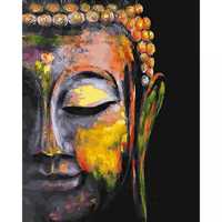 Tablou pictura buddha 40 x 50 cm pictat manual pe panza canvas