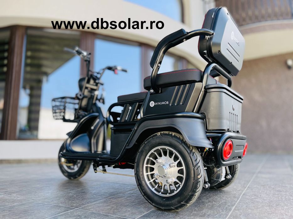 Tricicleta Electrica cu 2 Locuri Baterie 20Ah Scuter Triciclu 650W ‼️