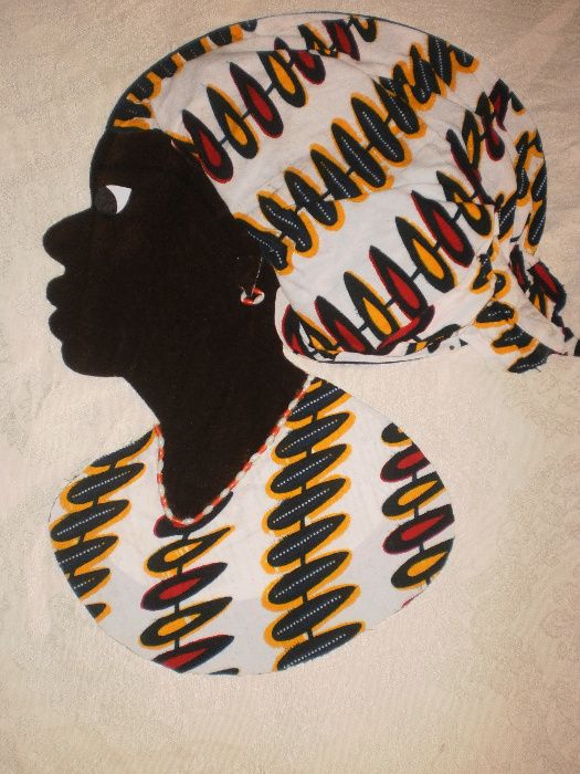 Африканка-картина от текстил върху текстил-варианти