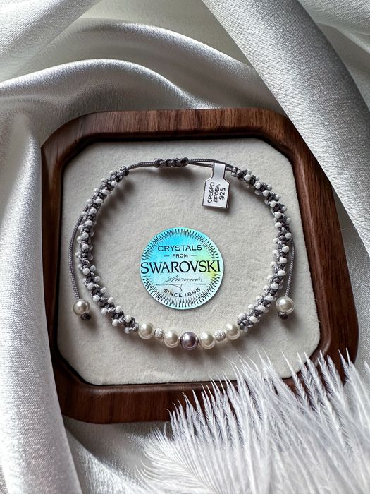 Гривна със перли Swarovski
