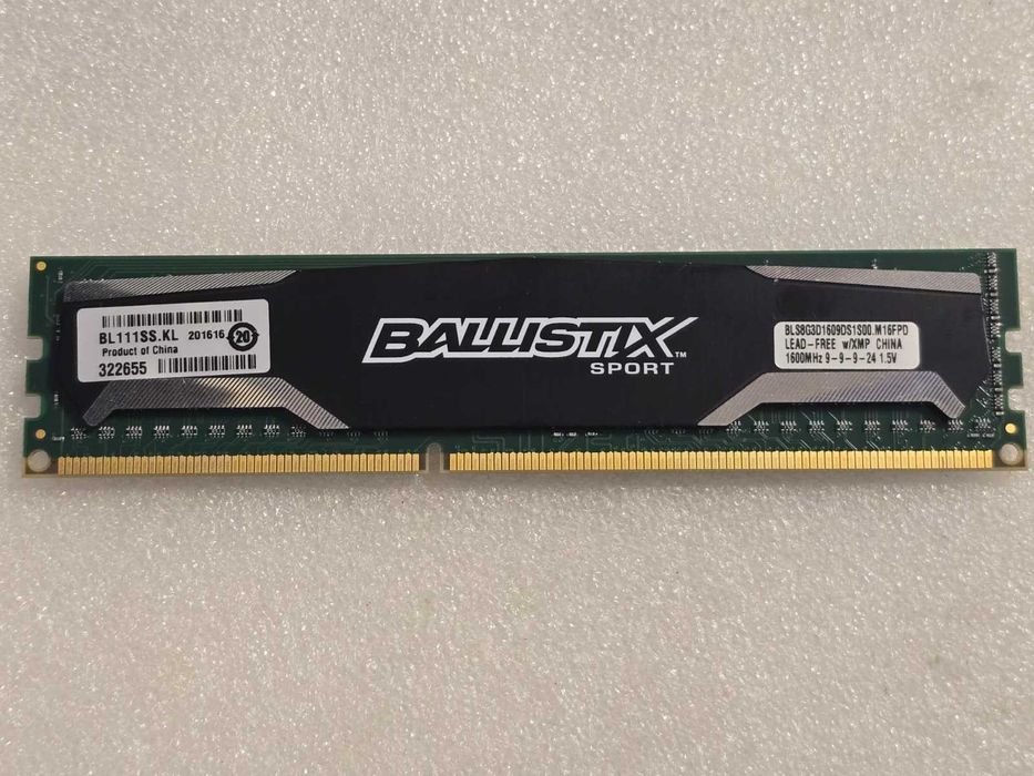 Memorie RAM desktop Crucial Ballistix Sport 8GB DDR3 1600MHz
