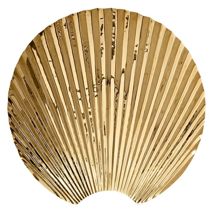 Platou Auriu scoica AYTM concha dish Danemarca 42 x 6.5 cm sigilat