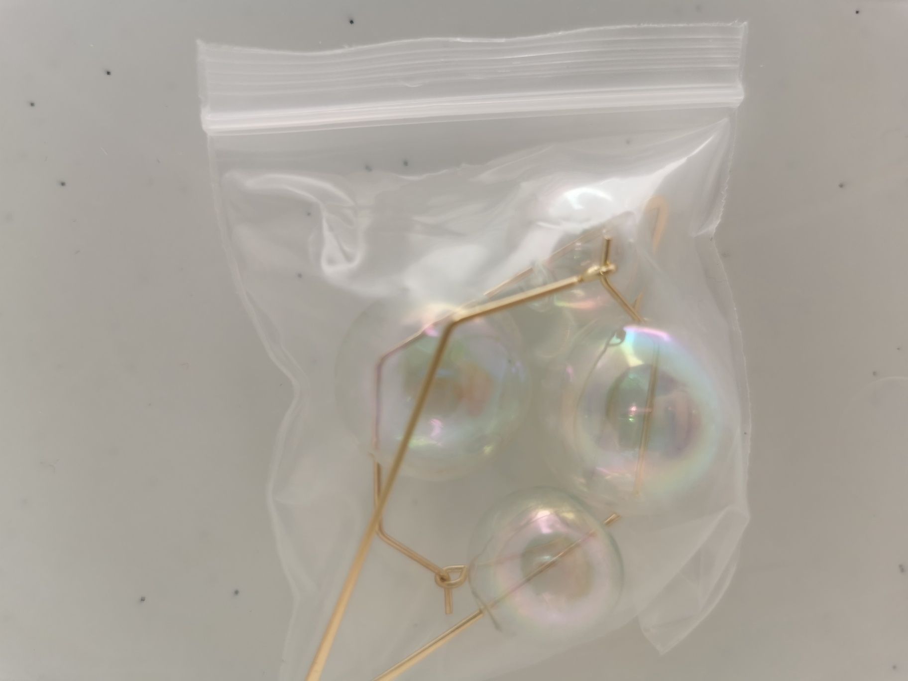 Обеци стъклени балончета