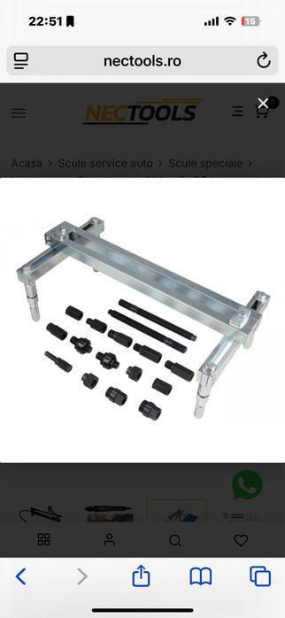Set Extractor hidraulic 20 tone ,injectoare universal bosch delphi