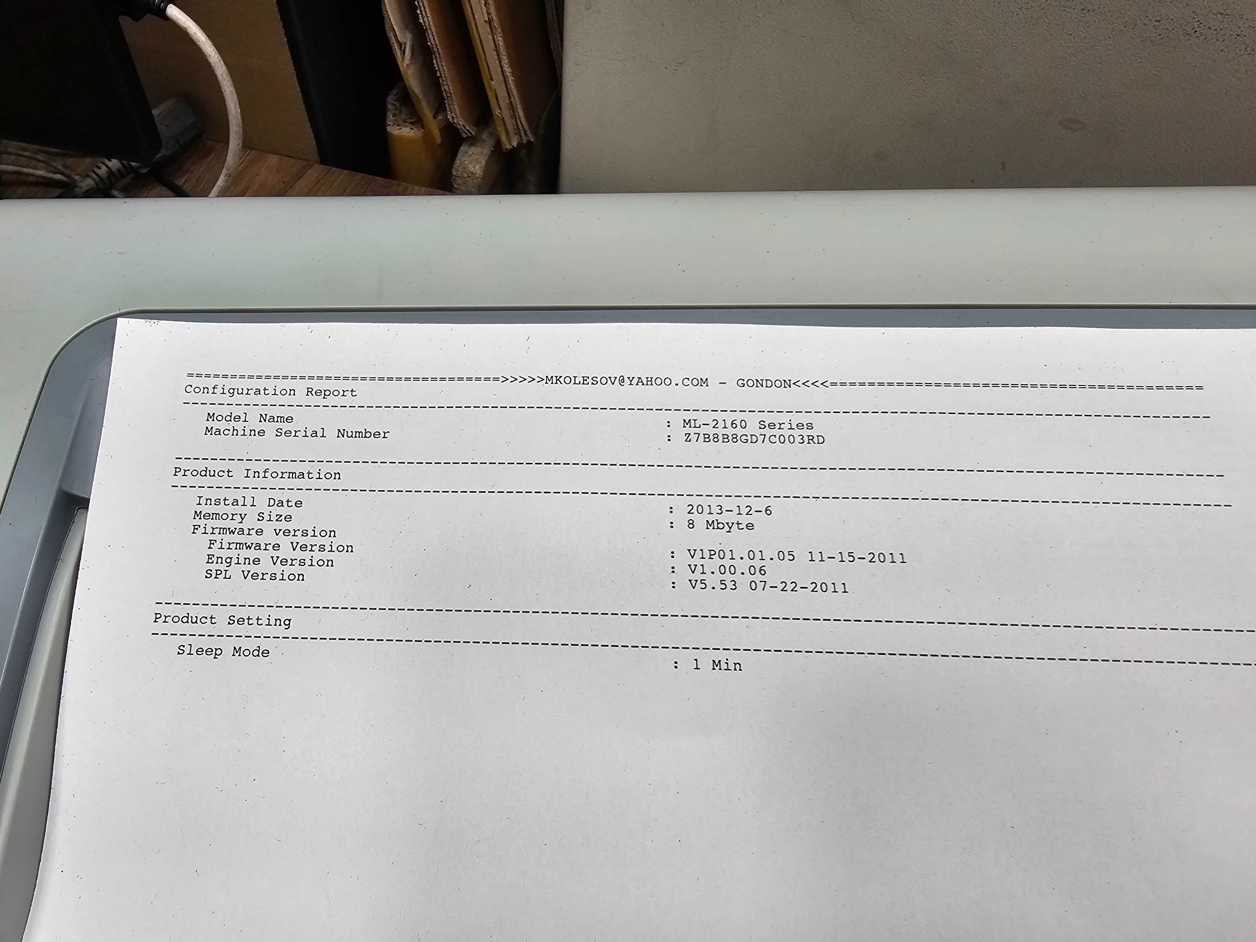 Samsung ML 2160 Oqqora Printer Tiniq ishlidi Srochno sotiladi
