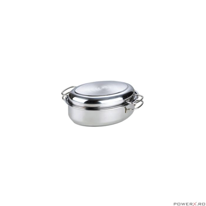 Tava pentru fiert la abur, din inox, cu capac, capacitate 5.8 litri,